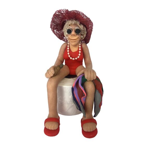 Old Lady Swim Diana Manning Figurine - Picture 1 of 6